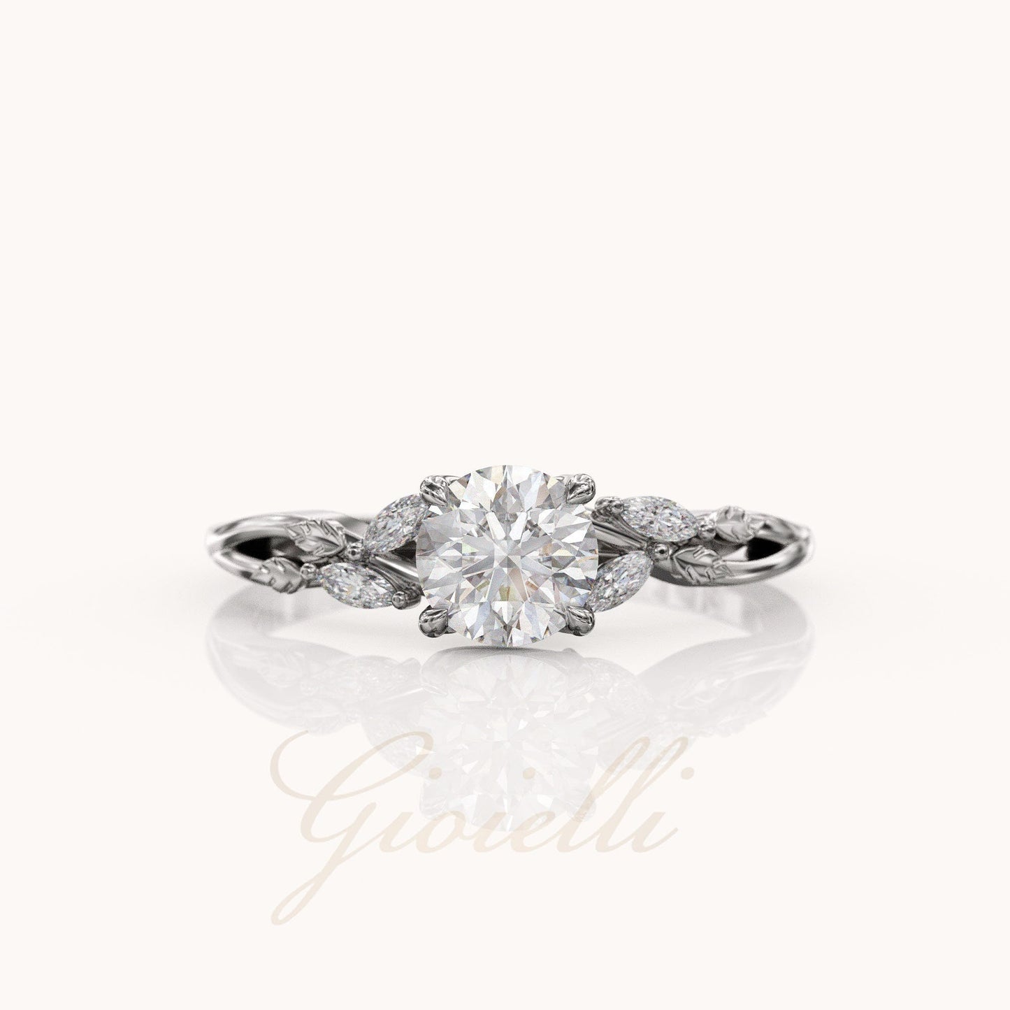 Iris — Anillo de Compromiso Diamante de Laboratorio 1 ct Oro 14K