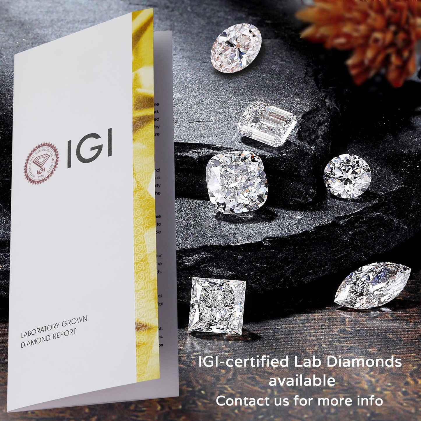 Lirio — Anillo de Compromiso Diamante de Laboratorio Pera 1.5 ct Oro 14K