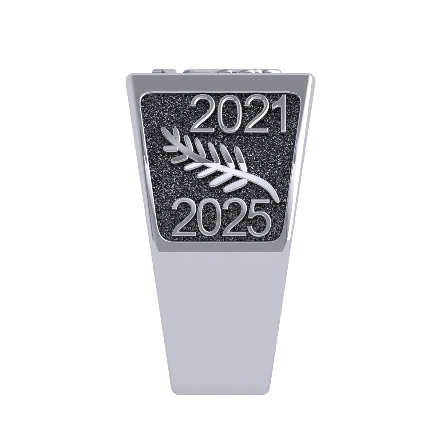 Roma Anillo de Graduación Personalizado en Oro 14K o 18K con Logo Frontal 14mm