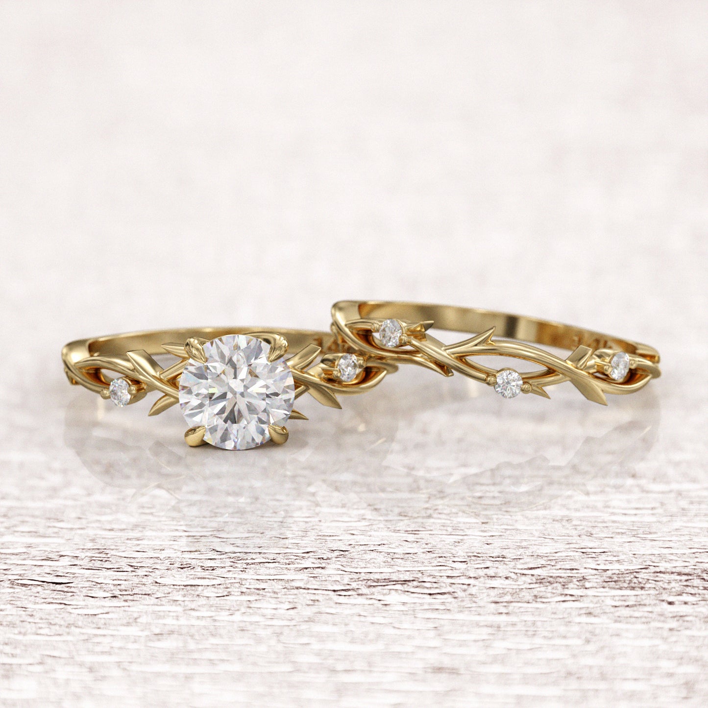 Edelia — Set Nupcial Diamante de Laboratorio 1 ct Oro 14K