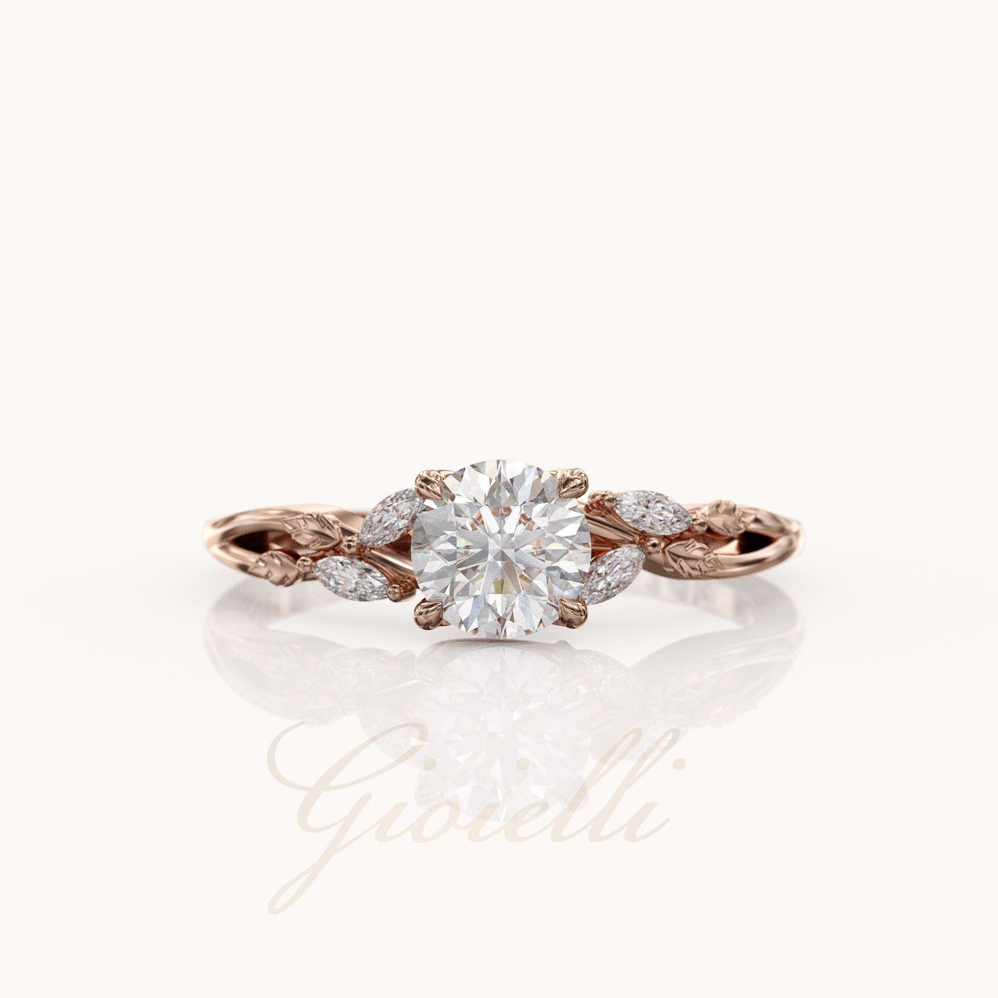 Iris — Anillo de Compromiso Diamante de Laboratorio 1 ct Oro 14K