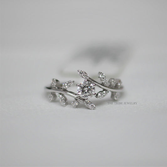 Abelia — Anillo de Compromiso Diamante de Laboratorio 0.50 ct Oro 14K