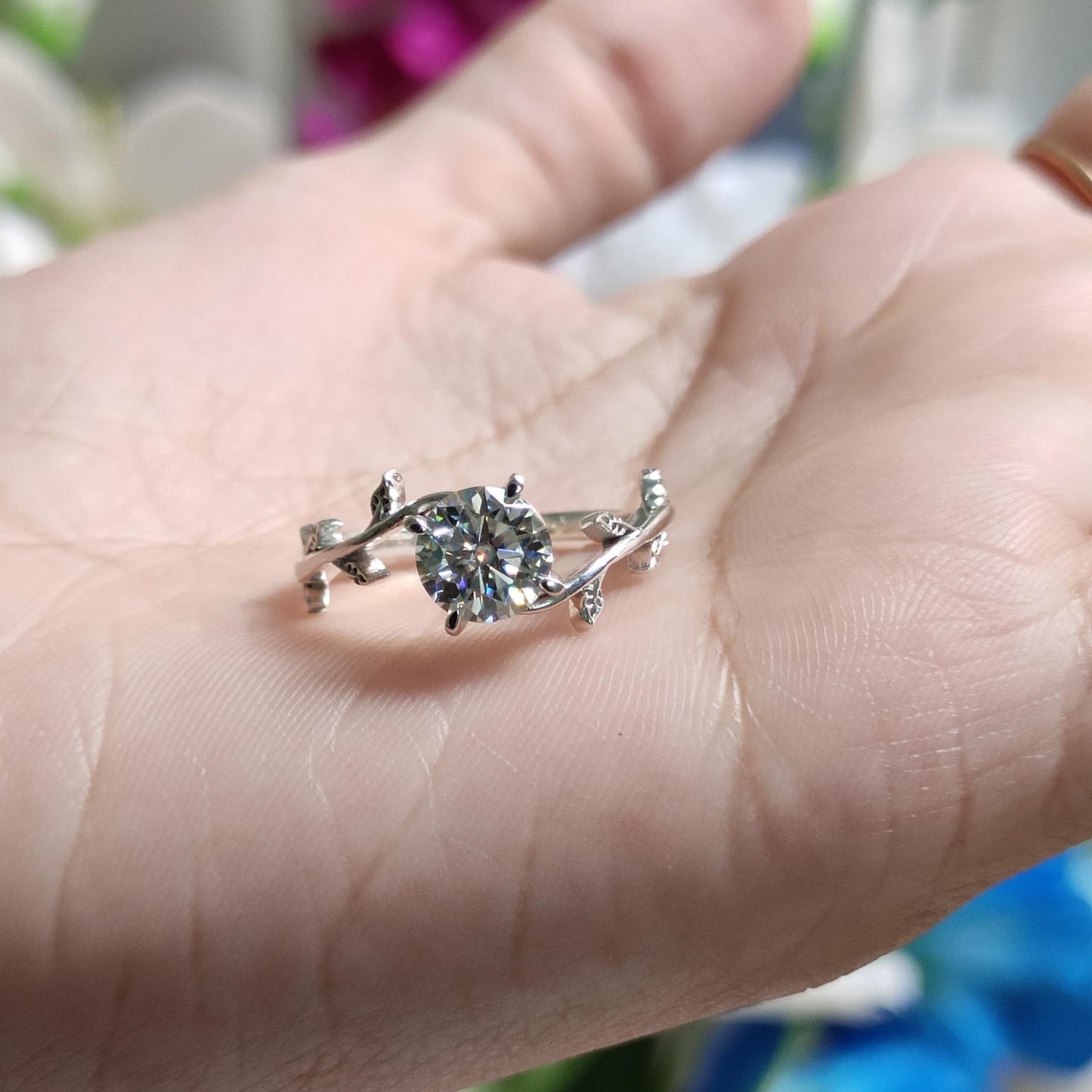 Liana — Anillo de Compromiso Diamante de Laboratorio 1 ct Oro 14K