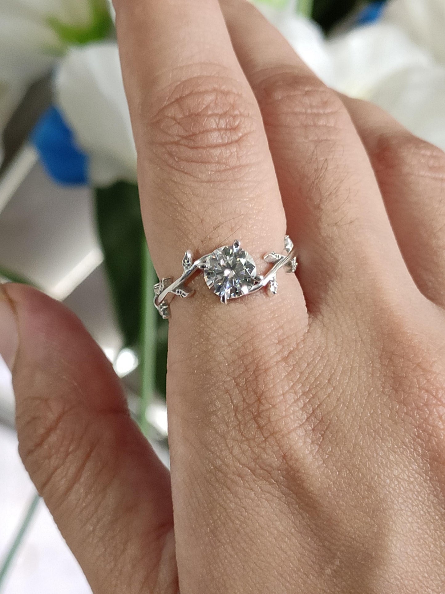 Liana — Anillo de Compromiso Diamante de Laboratorio 1 ct Oro 14K
