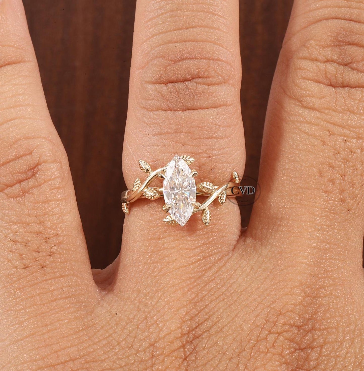 Mirto — Anillo de Compromiso Diamante de Laboratorio Marquise 1 ct Oro 14K