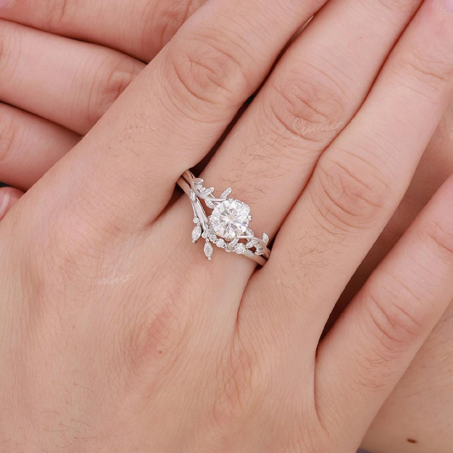 Caléndula — Set Nupcial Diamante de Laboratorio Oro 14K