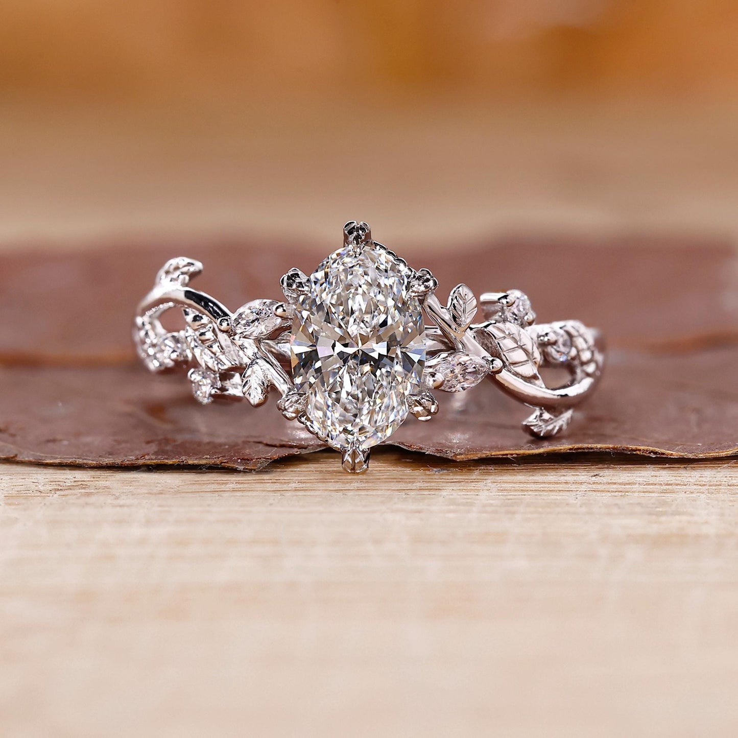 Aster — Anillo de Compromiso Diamante de Laboratorio Oval 1 ct Oro 14K