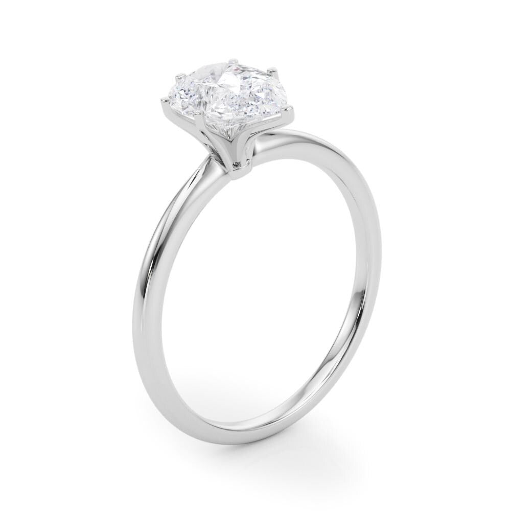 1 ct · Anillo de Compromiso Solitario Corte Pera con Diamante Lab-Grown