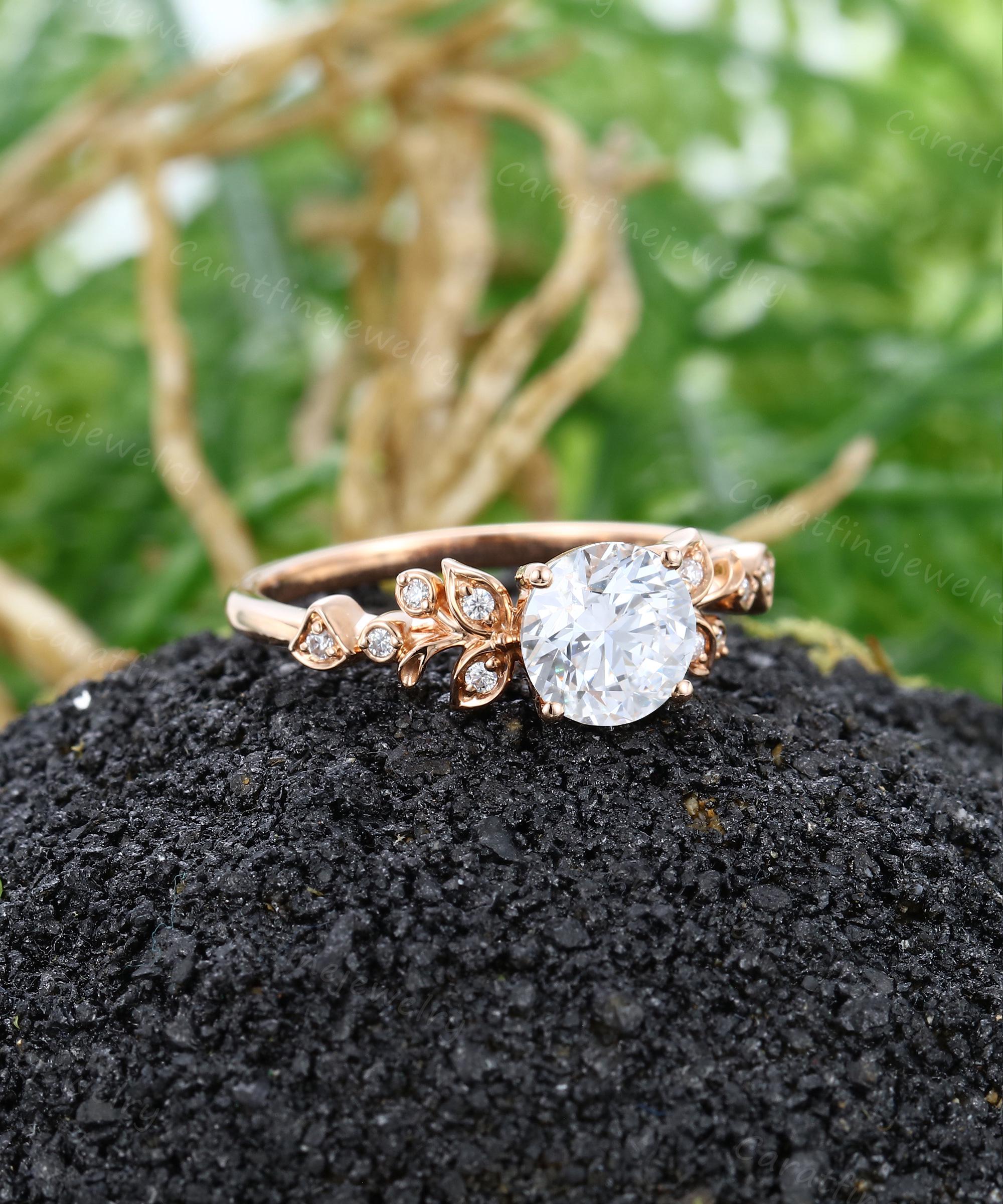 Sibylla Anillo de diamante cultivado en laboratorio de 1 ct