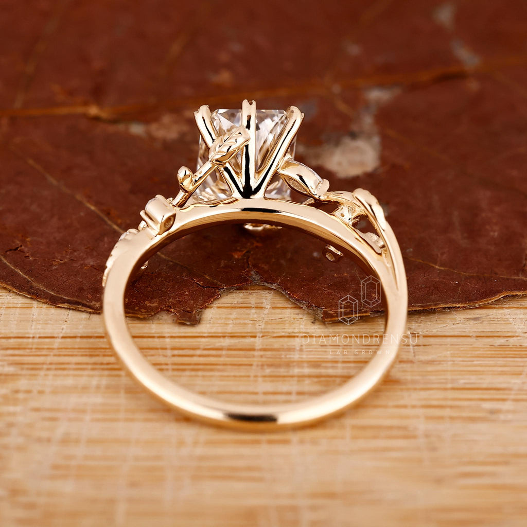 Shiva Anillo compromiso Vintage con Diamante Corte Radiante 2 Quilates