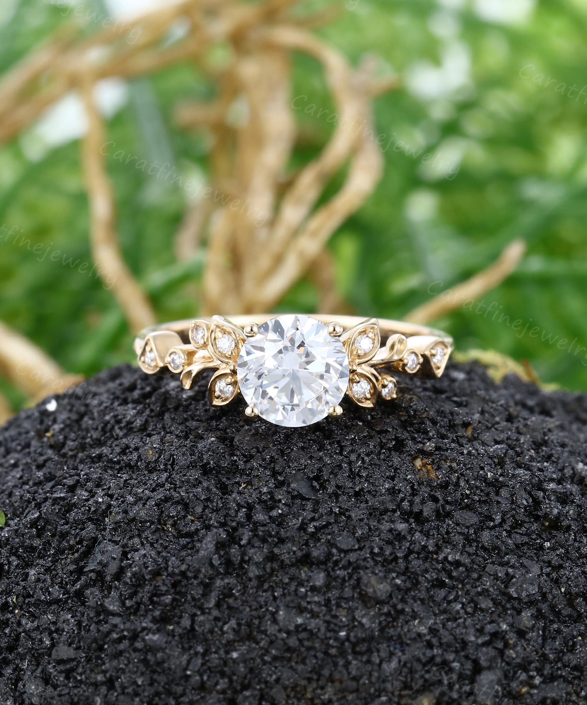 Sibylla Anillo de diamante cultivado en laboratorio de 1 ct