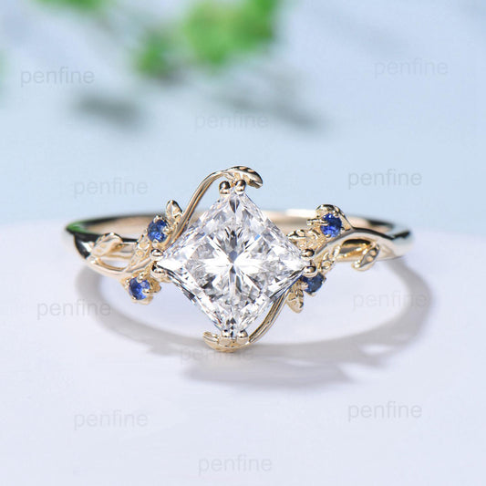Oliva — Anillo de Compromiso Diamante de Laboratorio Princesa 2 ct Oro 14K
