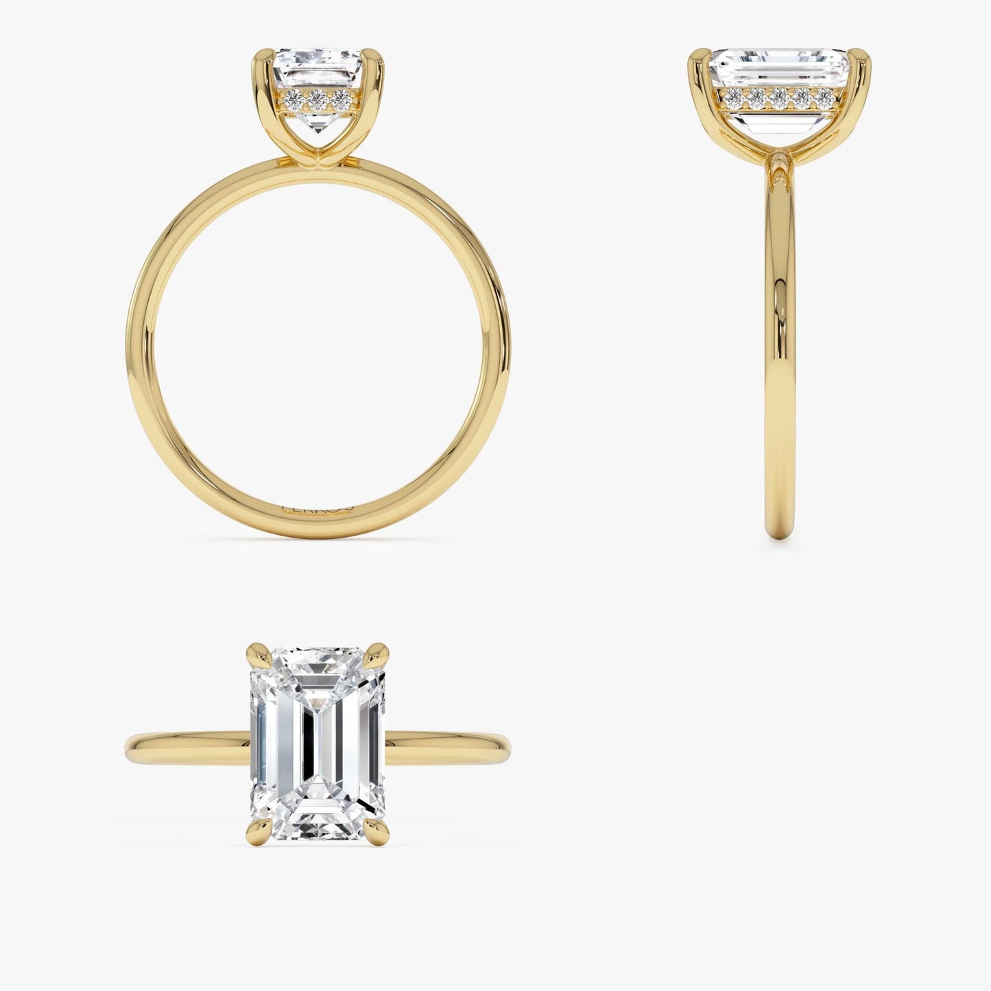 2.10 ct · Anillo de Compromiso Corte Esmeralda con Diamante Lab-Grown