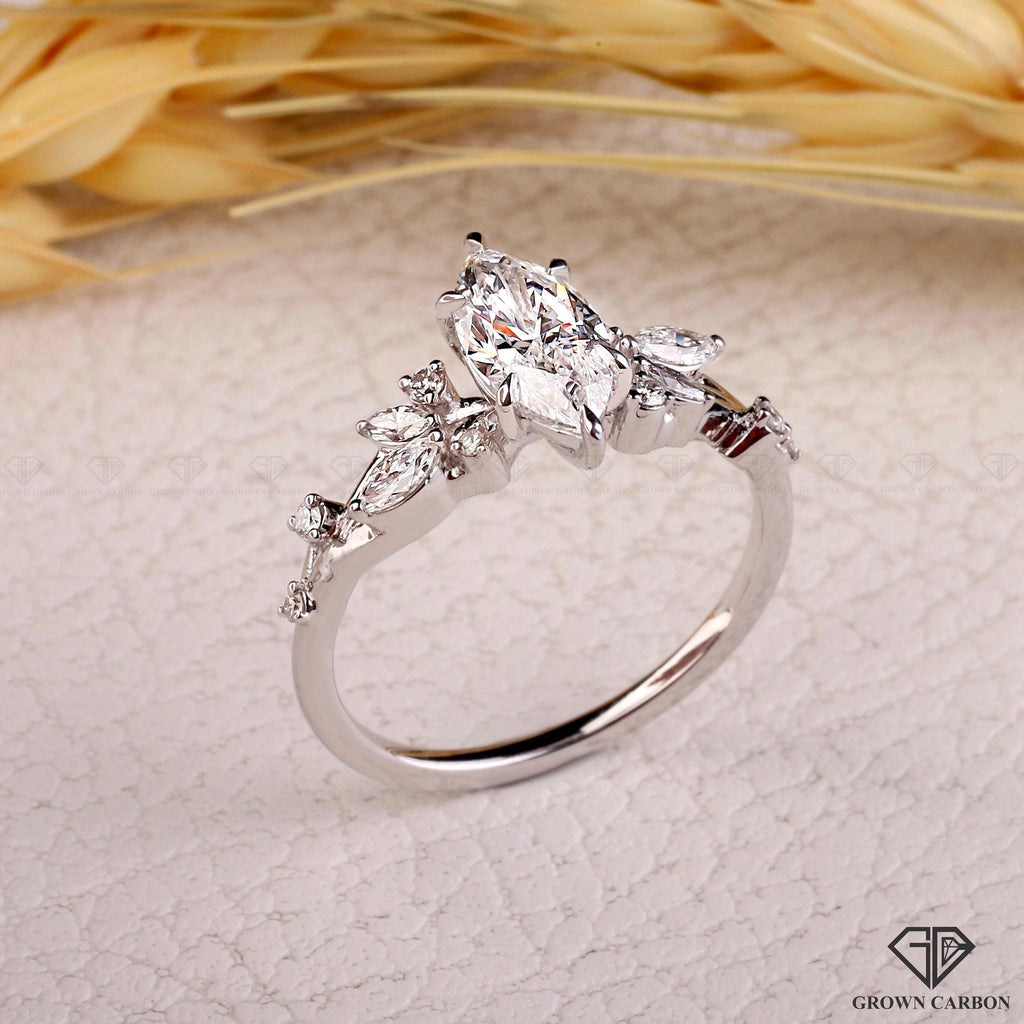 Nova Anillo de Compromiso con Diamante de Laboratorio de Corte Marquise de 1 Quilate | Inspirado en la Naturaleza