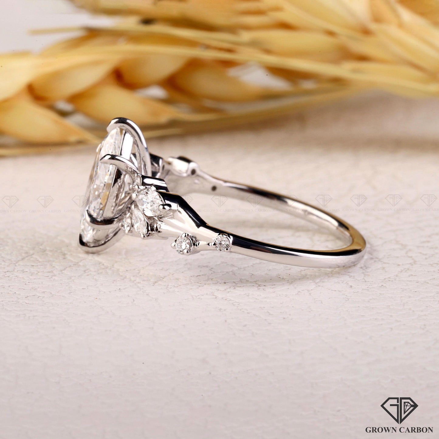 Malva — Anillo de Compromiso Diamante de Laboratorio Marquise 1 ct Oro 14K