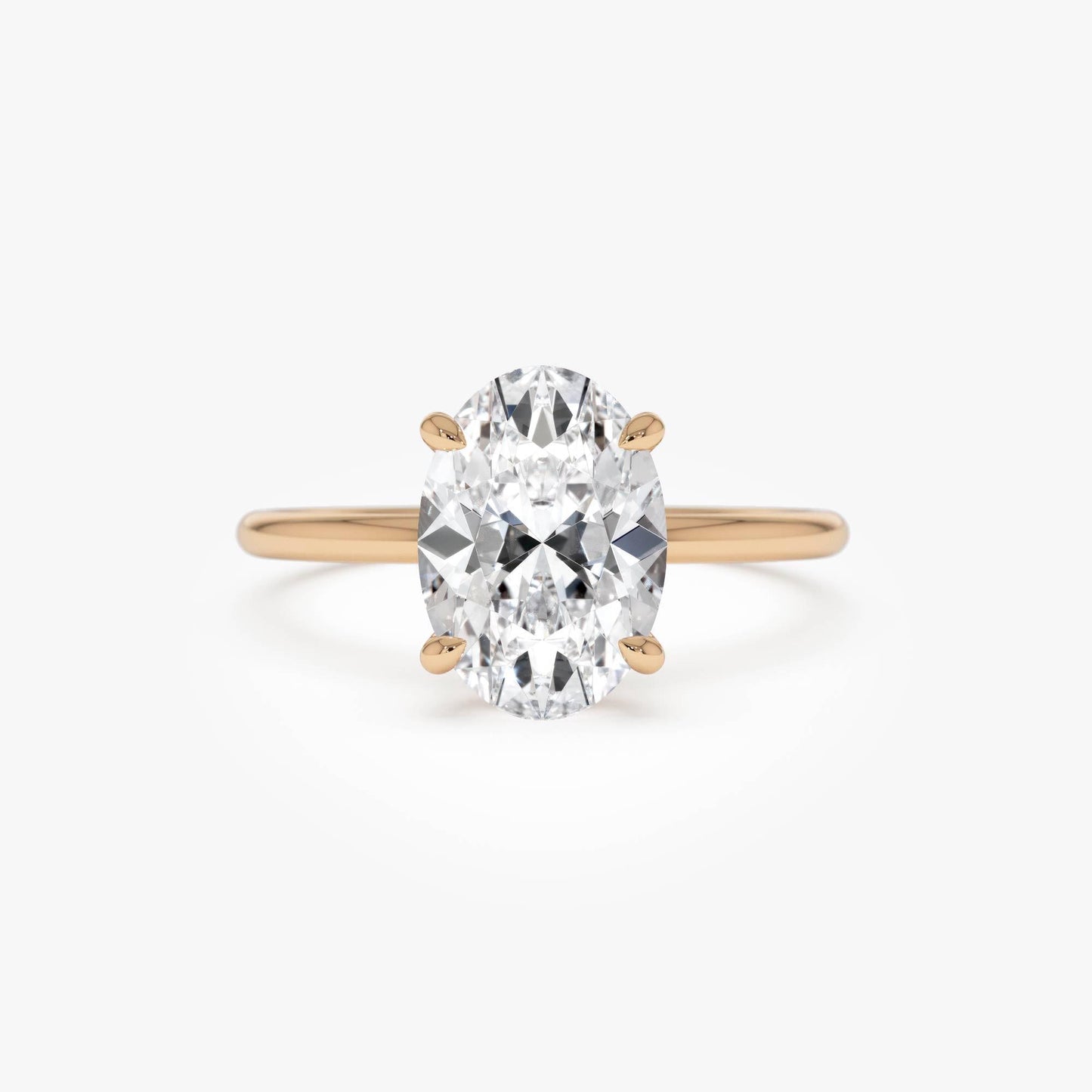 2 ct · Anillo de Compromiso Solitario con Diamante Ovalado Lab-Grown
