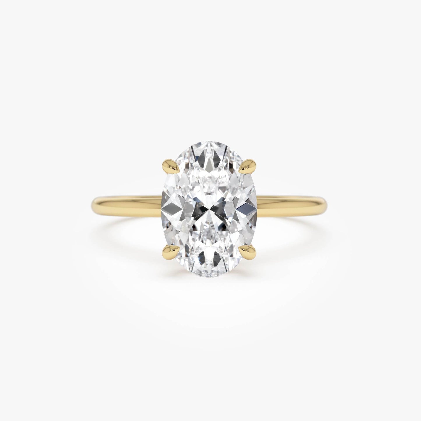 2 ct · Anillo de Compromiso Solitario con Diamante Ovalado Lab-Grown