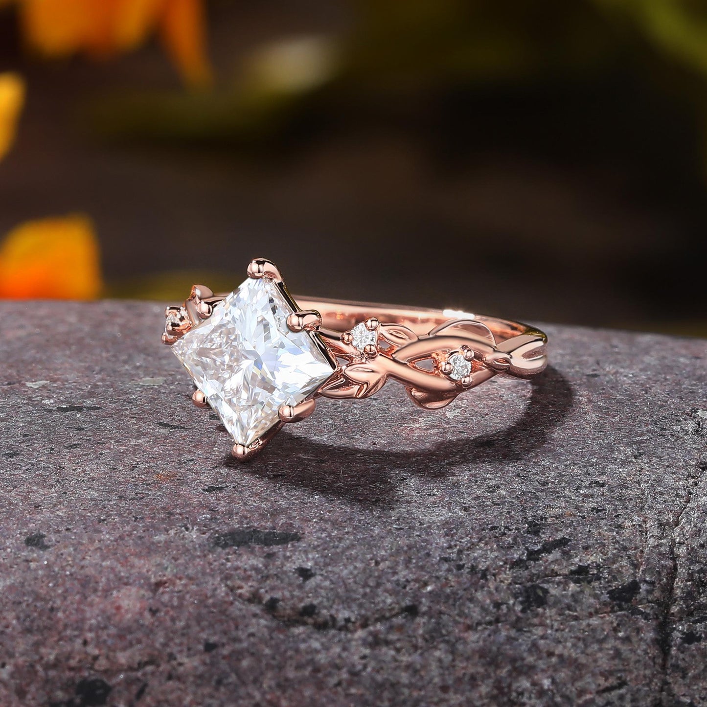 Brezal — Anillo de Compromiso Diamante de Laboratorio Princesa 1.5 ct Oro 14K