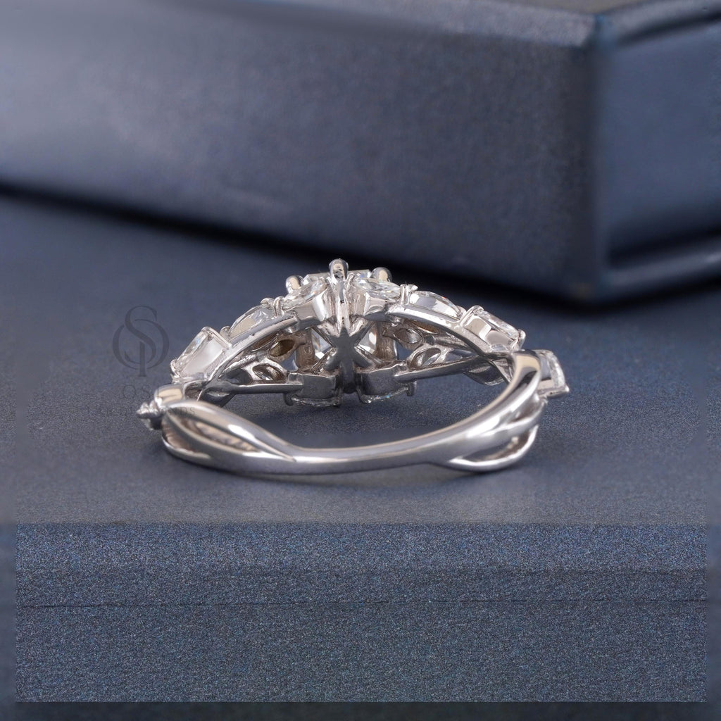 Lilith Anillo de Compromiso de Diamante Creado en Laboratorio con Corte Asscher 1 Ct