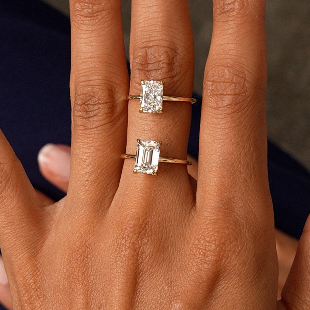 2.10 ct · Anillo de Compromiso Corte Esmeralda con Diamante Lab-Grown