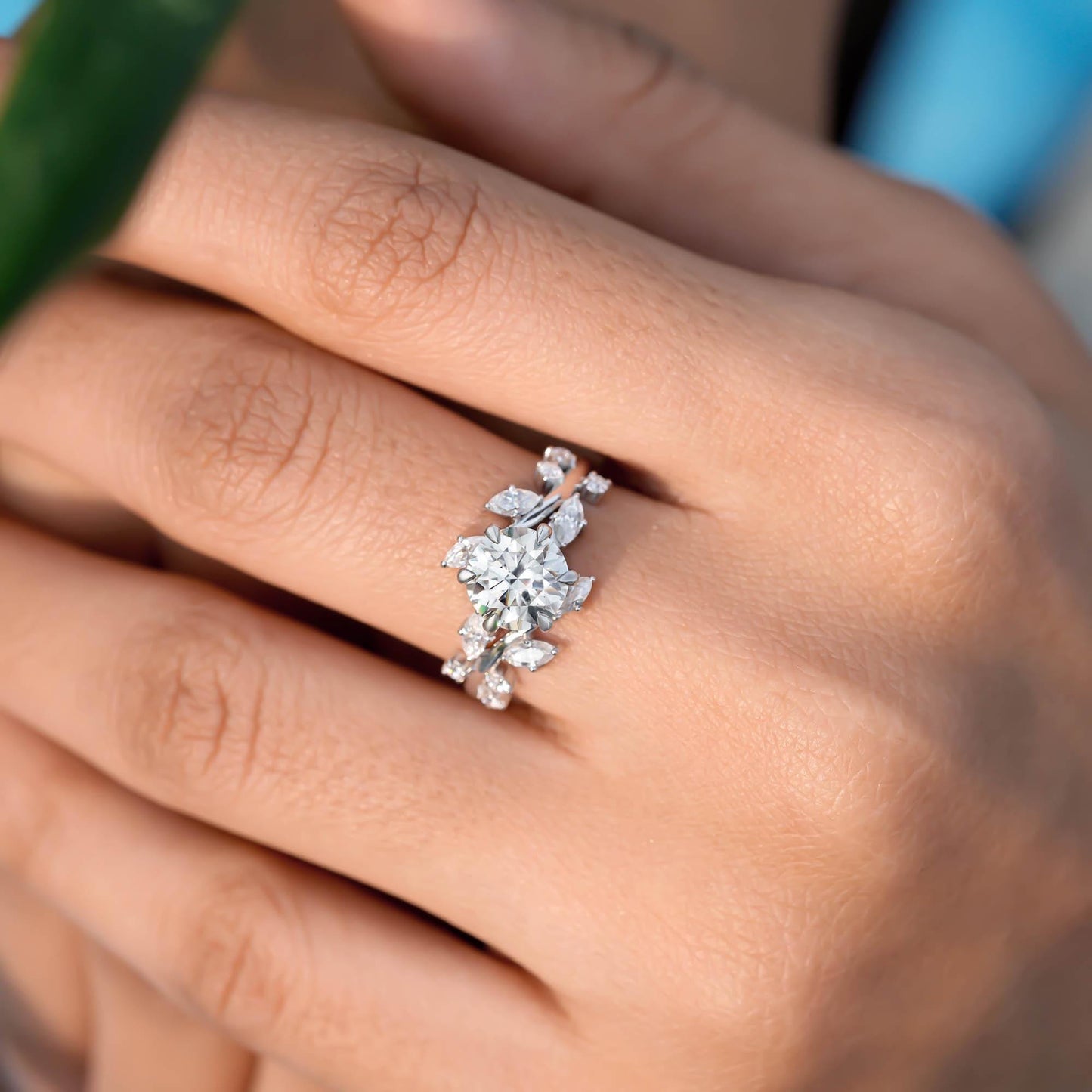 Hiedra — Anillo de Compromiso Diamante de Laboratorio 1 ct Oro 14