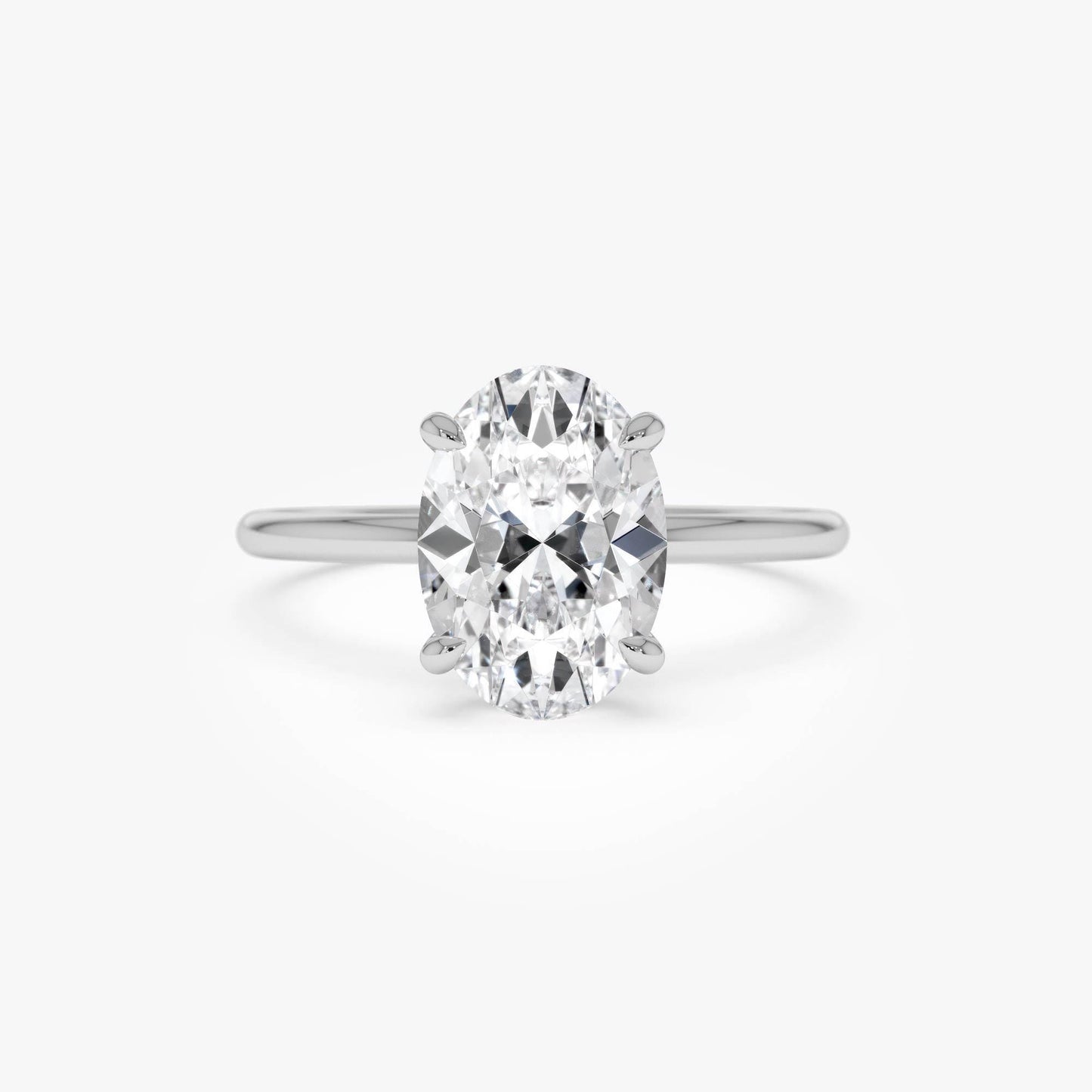 2 ct · Anillo de Compromiso Solitario con Diamante Ovalado Lab-Grown