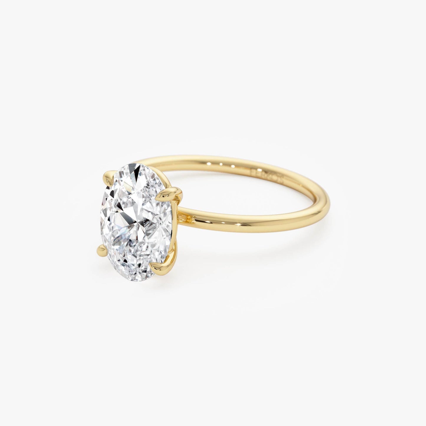 2 ct · Anillo de Compromiso Solitario con Diamante Ovalado Lab-Grown