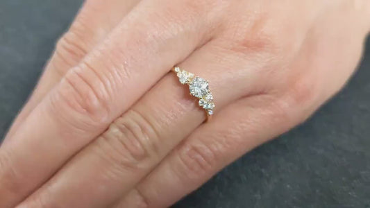 0.5 ct · Anillo de Compromiso Clúster Art Deco Snowdrift